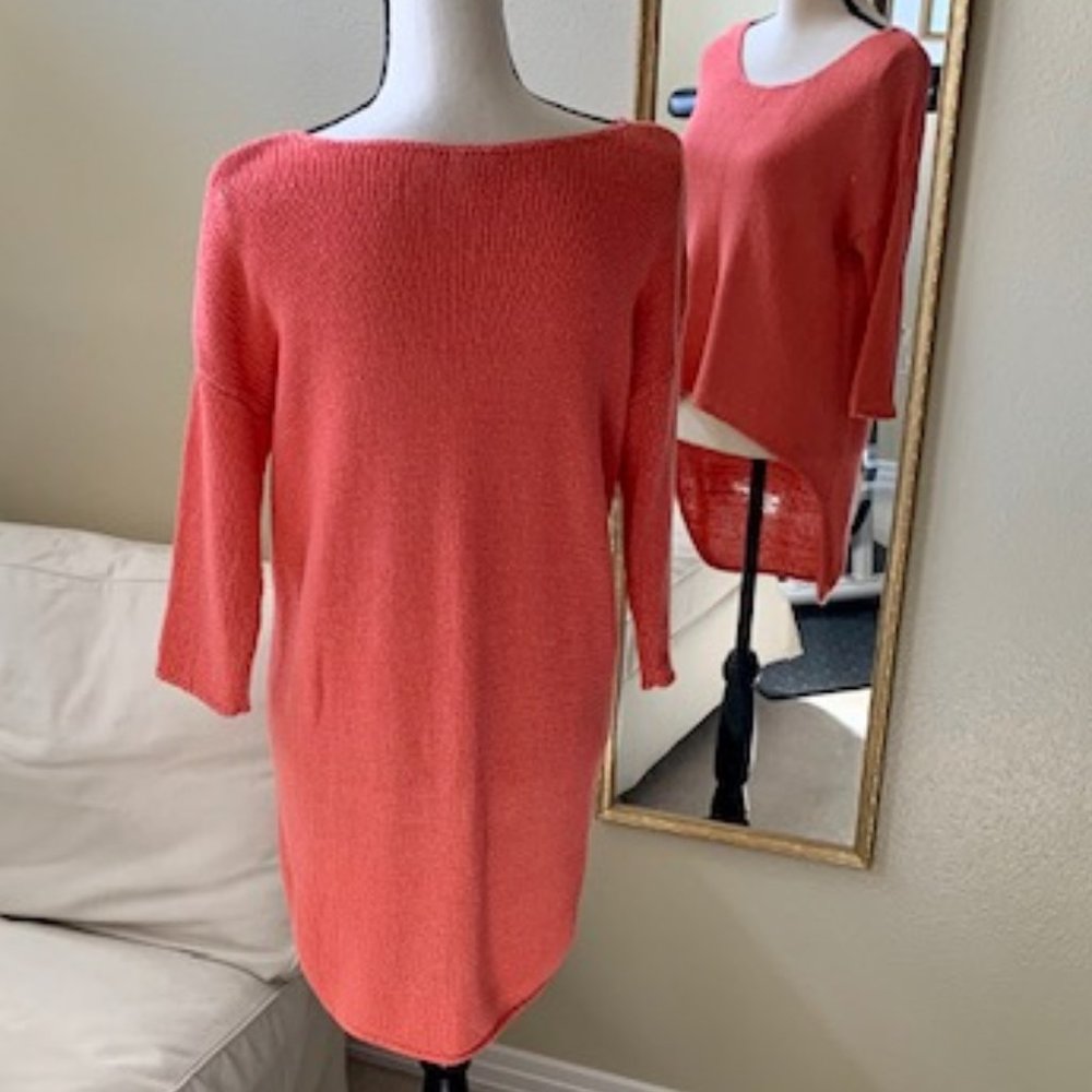 Tart Hi Lo Coral Sweater - Picture 3 of 7